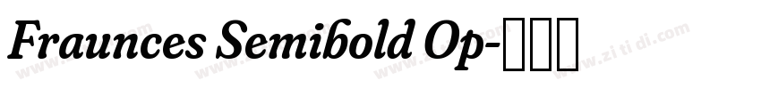 Fraunces Semibold Op字体转换